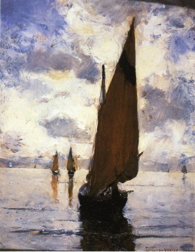 aka Becalmed boat seascape Joseph DeCamp Venice Oil Paintings